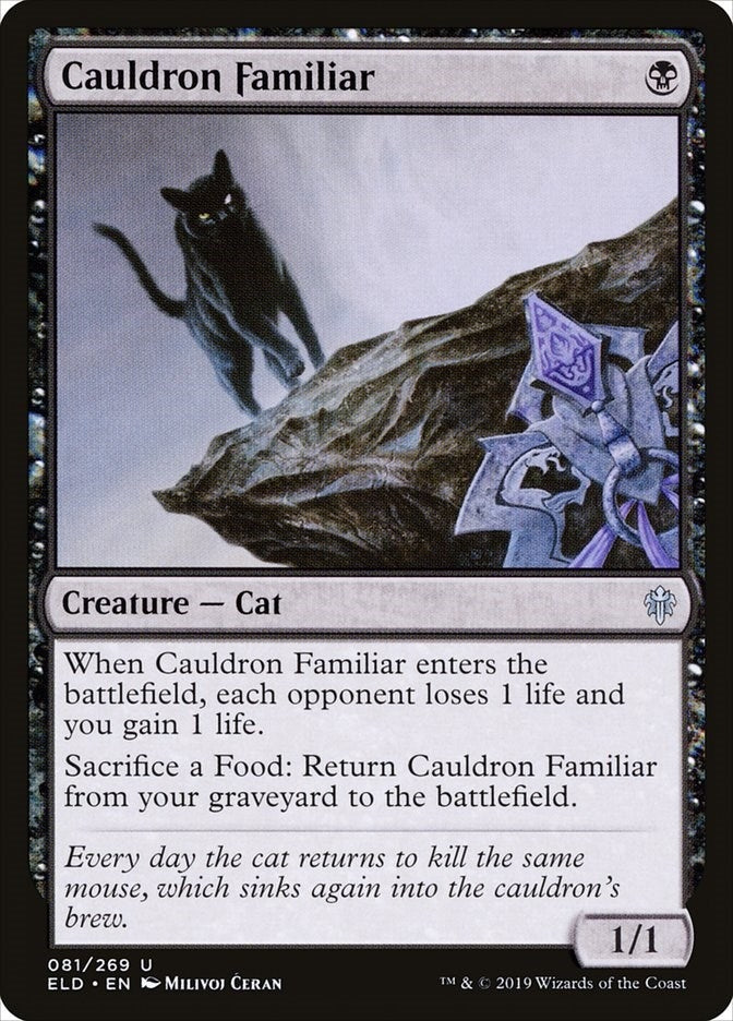 Image for Cauldron Familiar (81) (Throne of Eldraine) (ELD) - Magic: The Gathering