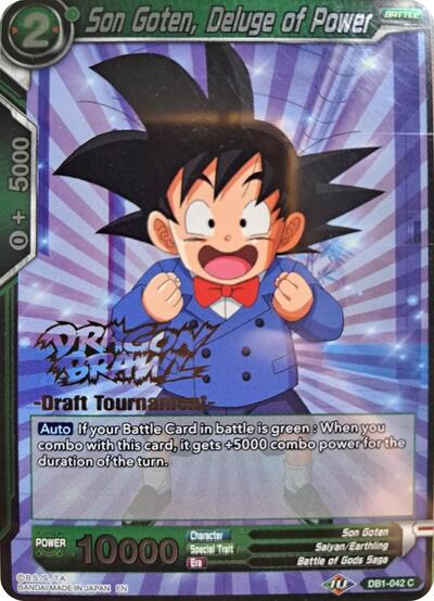 DB1-042  - Son Goten, Deluge of Power (Dragon Brawl Draft Tournament Gold Stamped)