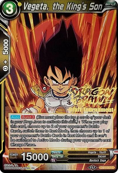 DB1-067  - Vegeta, the King's Son (Dragon Brawl Draft Tournament Gold Stamped)