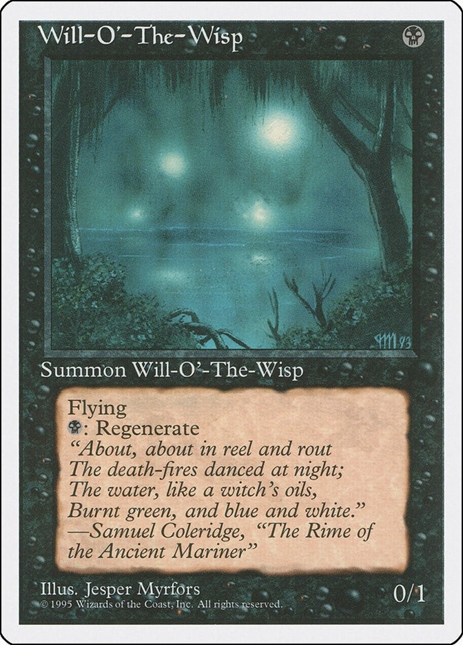 Image for Will-o'-the-Wisp (Fourth Edition) (4ED) - Magic: The Gathering