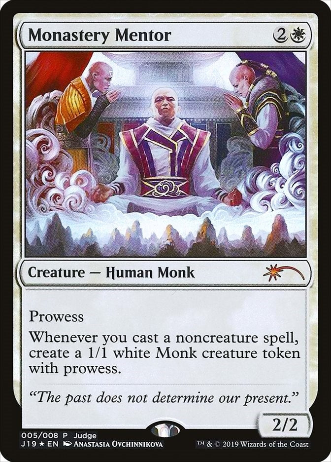 Image for Monastery Mentor (5) (Judge Promos) (JDG) - Magic: The Gathering
