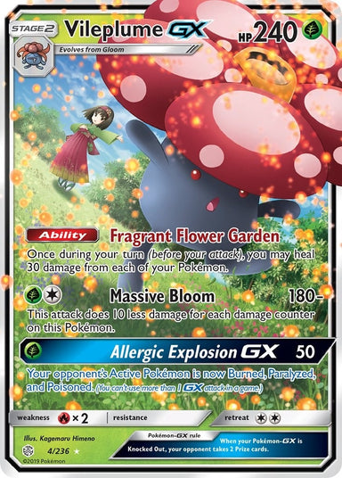Image for Vileplume GX (4/236) (SM - Cosmic Eclipse) - Pokemon