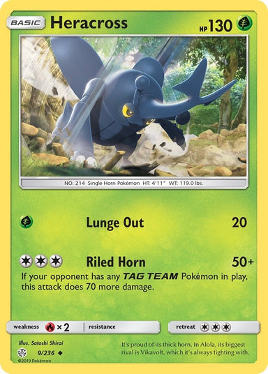 Image for Heracross (9/236) (SM - Cosmic Eclipse) - Pokemon