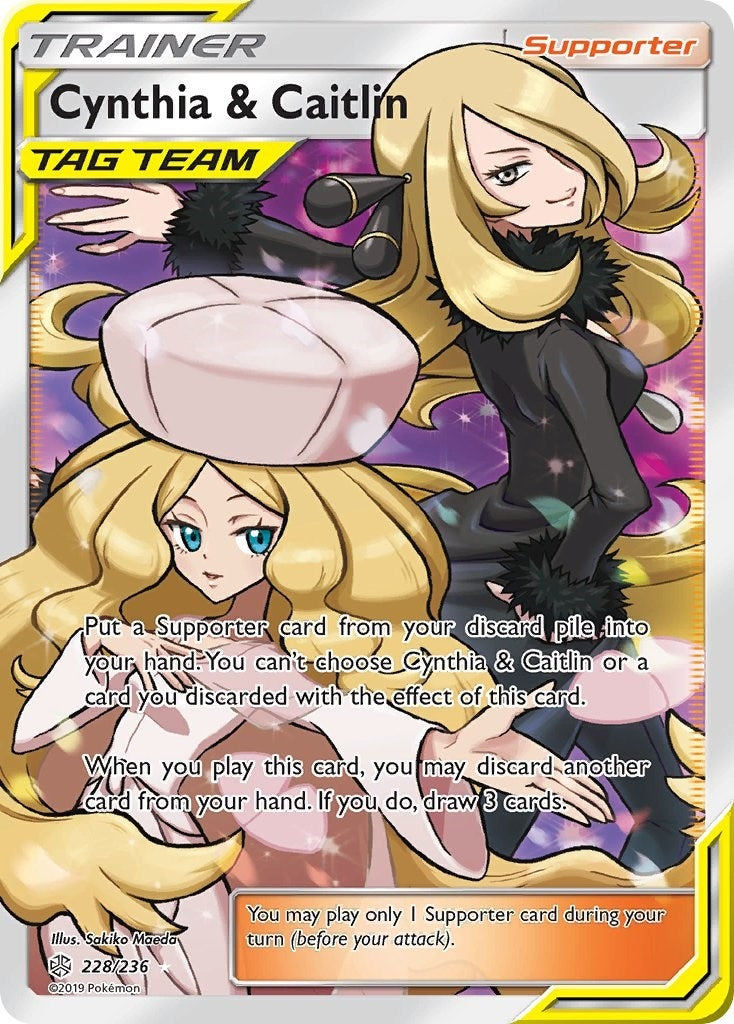 Cynthia & Caitlin (Full Art) (228/236) (SM - Cosmic Eclipse)
