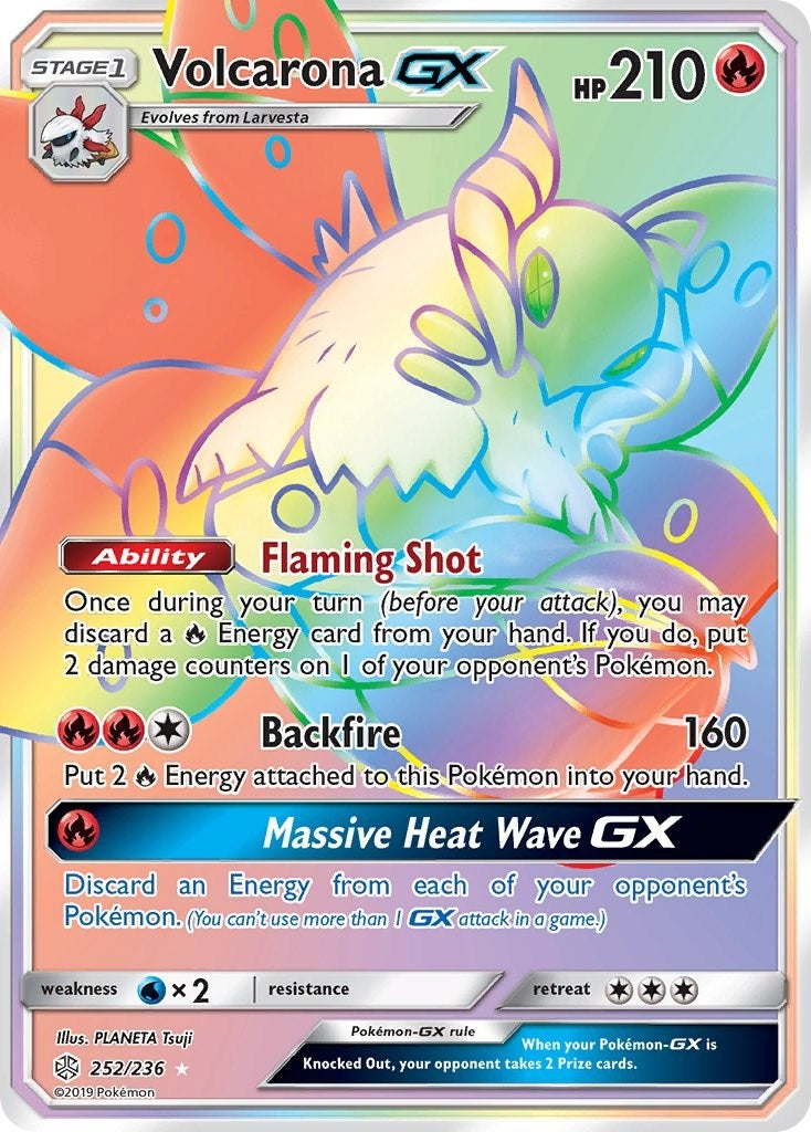 Volcarona GX (Secret) (252/236) (SM - Cosmic Eclipse)