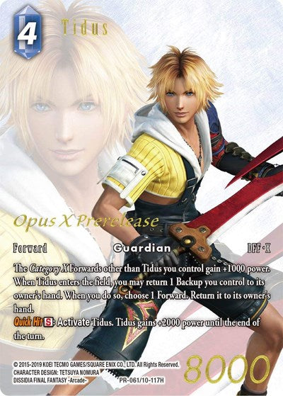 PR-061/10-117H - Tidus (Prerelease Promo)