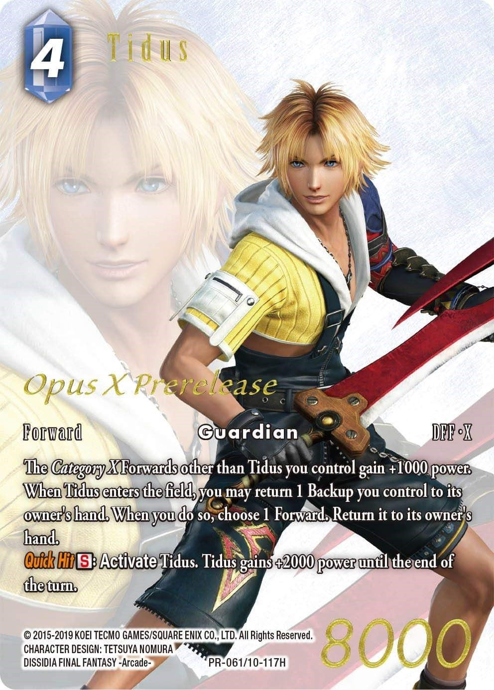Image for Tidus (Prerelease Promo) (PR-061/10-117H) (FF: Promo Cards) (PR) - Final Fantasy TCG