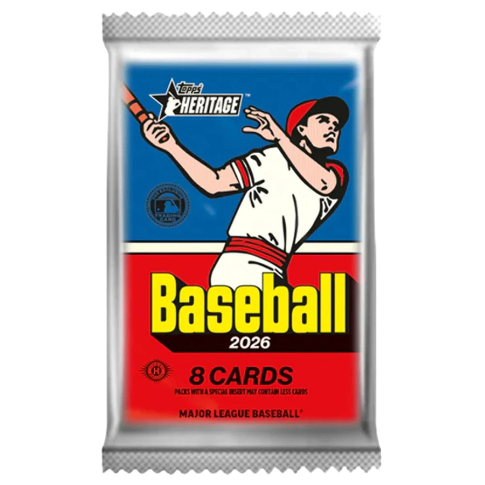 2026 Topps Heritage Baseball Hobby 8 Card Pack
