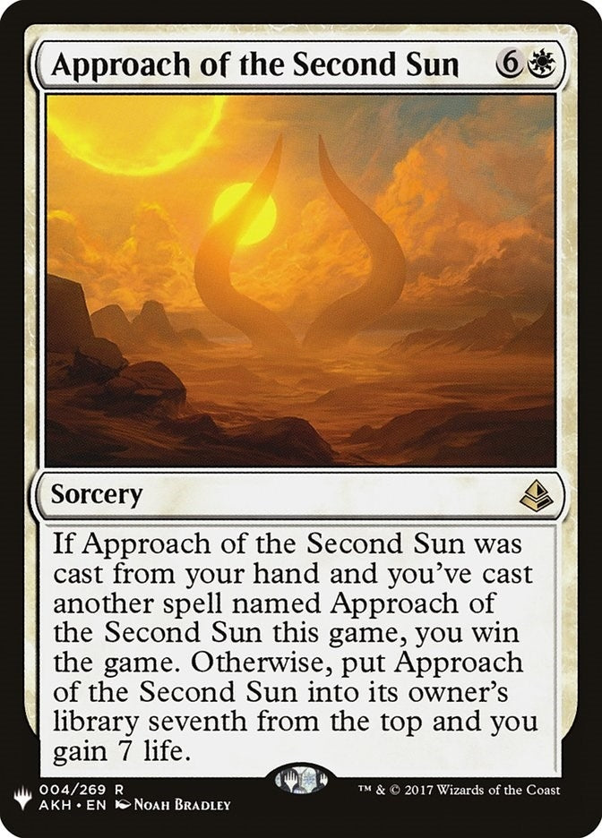 Image for Approach of the Second Sun (AKH) (4) (The List Reprints) (LIST) - Magic: The Gathering