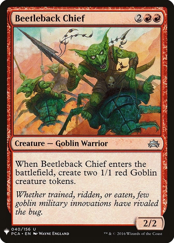 Image for Beetleback Chief (PCA) (40) (The List Reprints) (LIST) - Magic: The Gathering