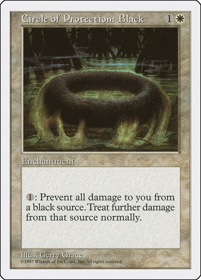 Image for Circle of Protection: Black (Fifth Edition) (5ED) - Magic: The Gathering