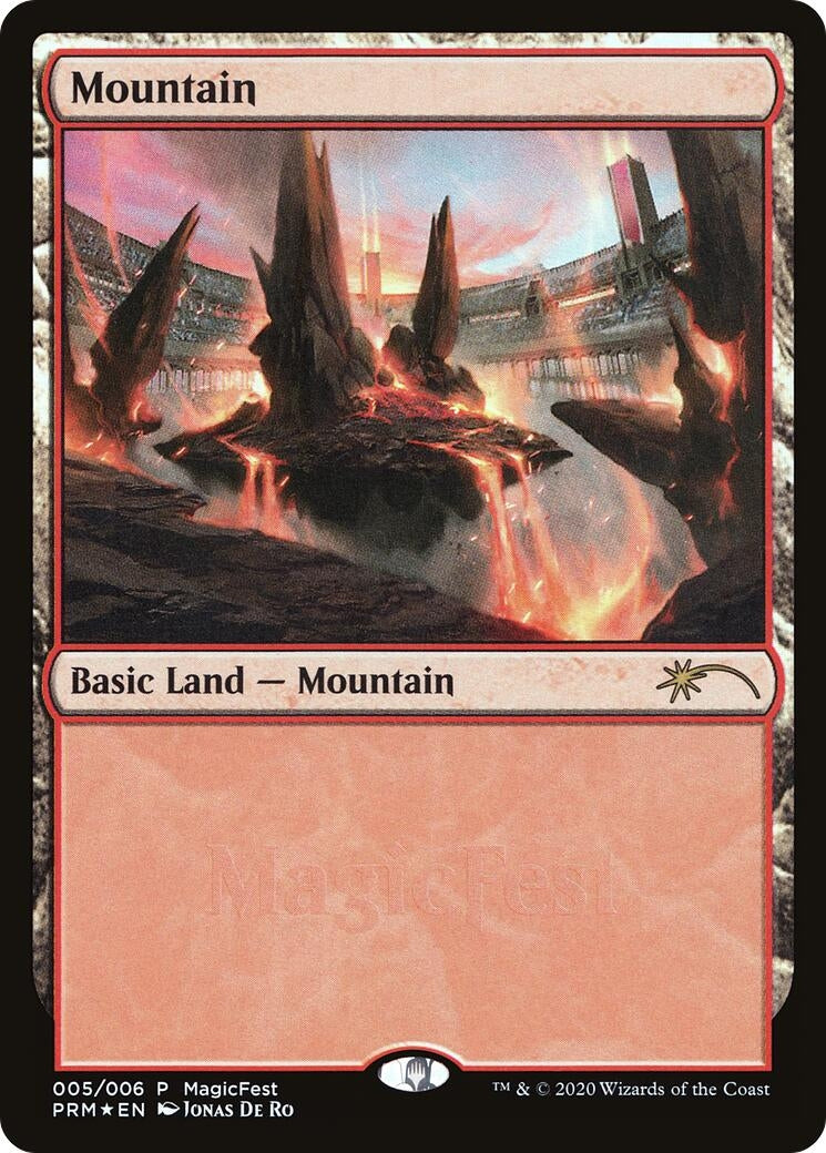 Image for Mountain (2020) (5) (MagicFest Cards) (MFP) - Magic: The Gathering