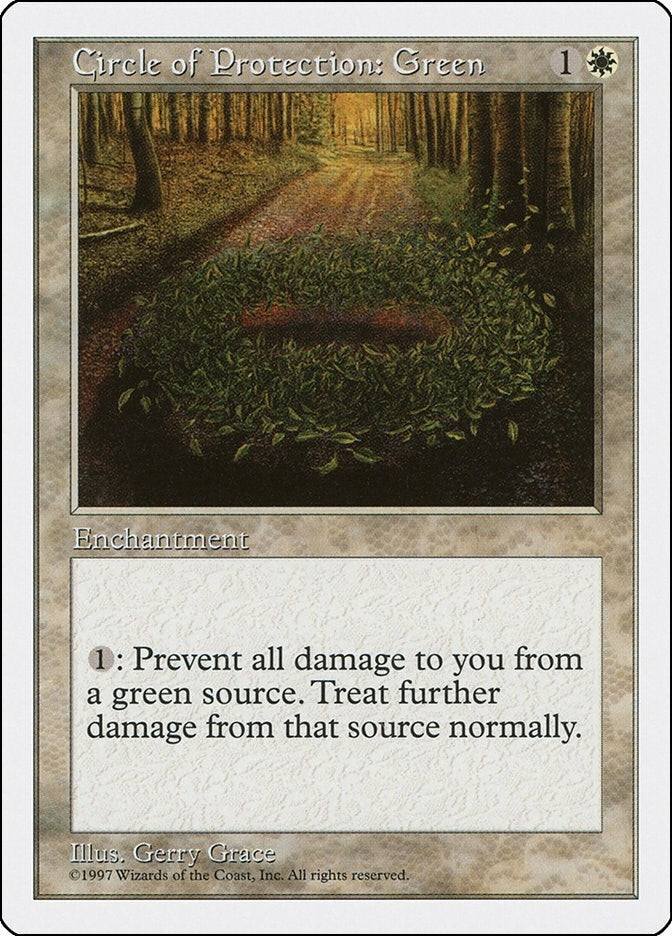 Image for Circle of Protection: Green (Fifth Edition) (5ED) - Magic: The Gathering
