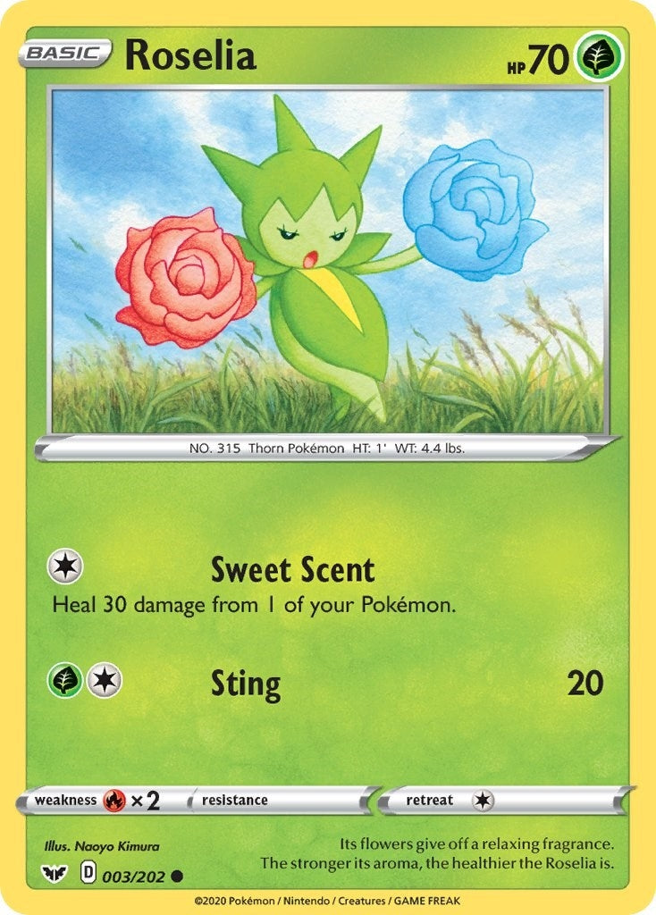Image for Roselia (003) (003/202) (SWSH01: Sword & Shield Base Set) - Pokemon