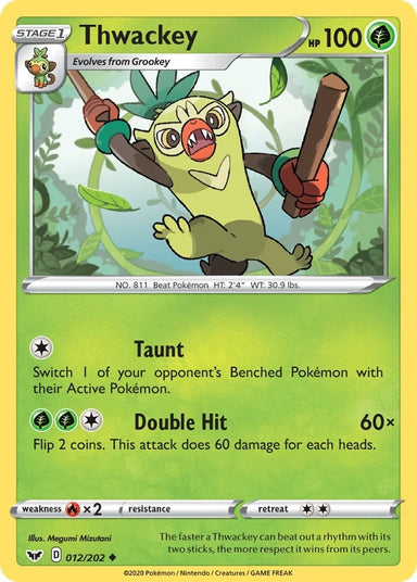Image for Thwackey (012) (012/202) (SWSH01: Sword & Shield Base Set) - Pokemon