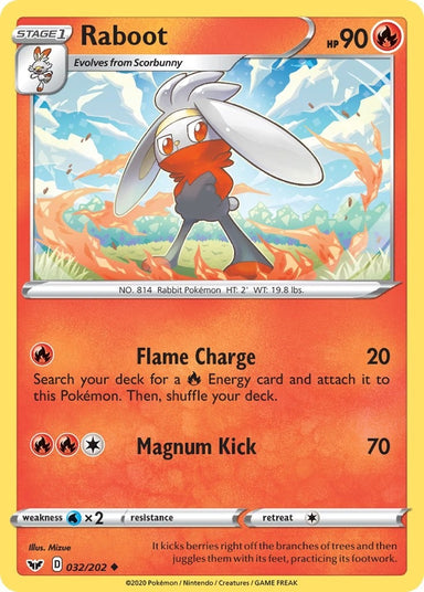 Image for Raboot (032) (032/202) (SWSH01: Sword & Shield Base Set) - Pokemon