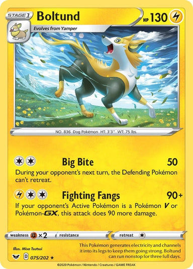 Image for Boltund (075) (075/202) (SWSH01: Sword & Shield Base Set) - Pokemon