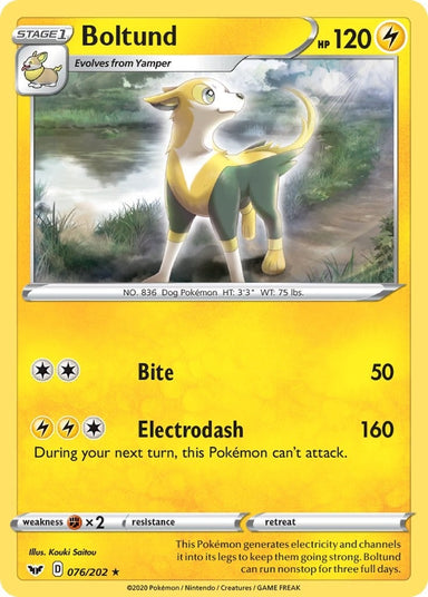 Image for Boltund (076) (076/202) (SWSH01: Sword & Shield Base Set) - Pokemon