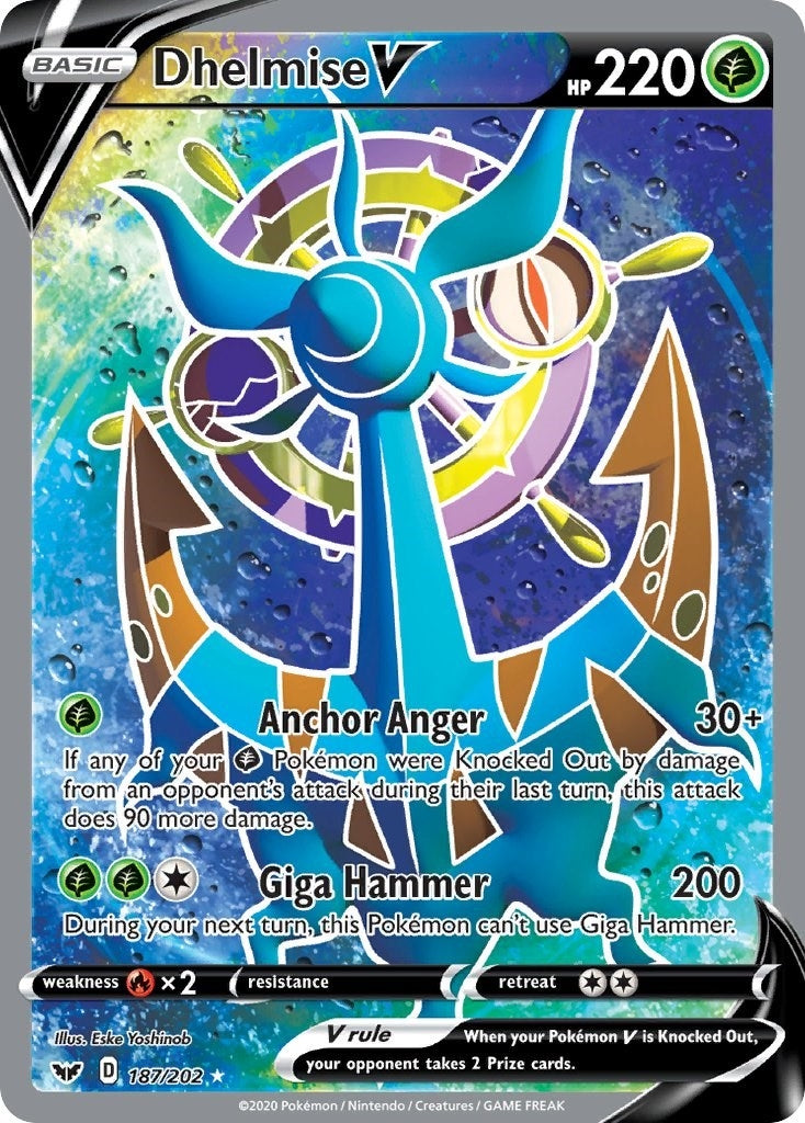 Image for Dhelmise V (Full Art) (187/202) (SWSH01: Sword & Shield Base Set) - Pokemon
