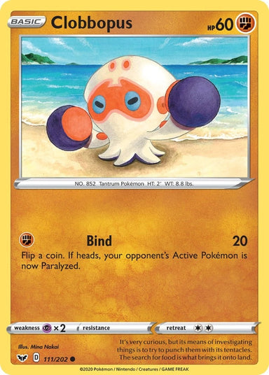 Image for Clobbopus (111) (111/202) (SWSH01: Sword & Shield Base Set) - Pokemon