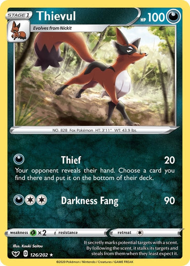Image for Thievul (126/202) (SWSH01: Sword & Shield Base Set) - Pokemon