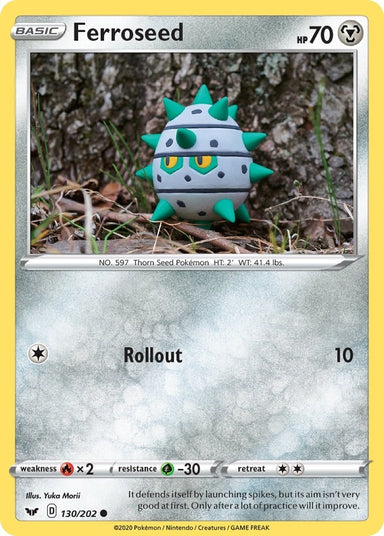 Image for Ferroseed (130/202) (SWSH01: Sword & Shield Base Set) - Pokemon