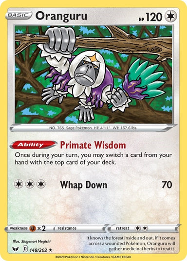 Image for Oranguru (148/202) (SWSH01: Sword & Shield Base Set) - Pokemon