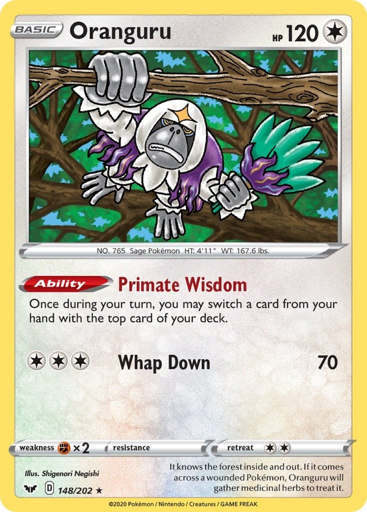 Image for Oranguru (148/202) (SWSH01: Sword & Shield Base Set) - Pokemon