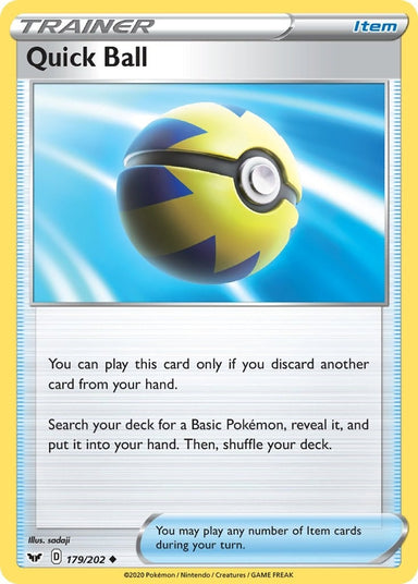 Image for Quick Ball (179/202) (SWSH01: Sword & Shield Base Set) - Pokemon