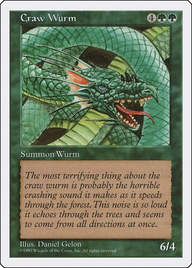 Image for Craw Wurm (Fifth Edition) (5ED) - Magic: The Gathering