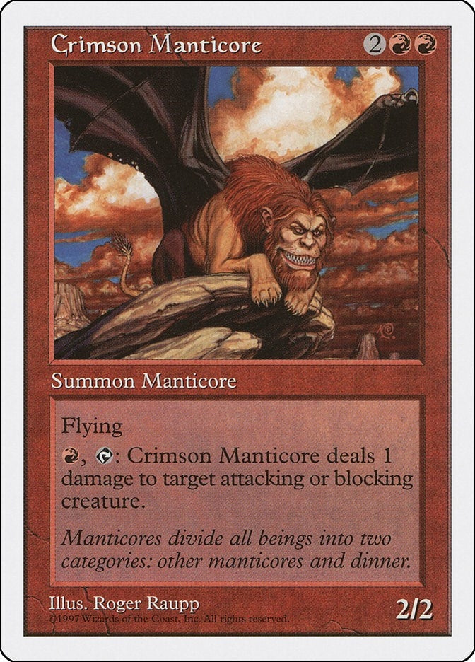 Image for Crimson Manticore (Fifth Edition) (5ED) - Magic: The Gathering