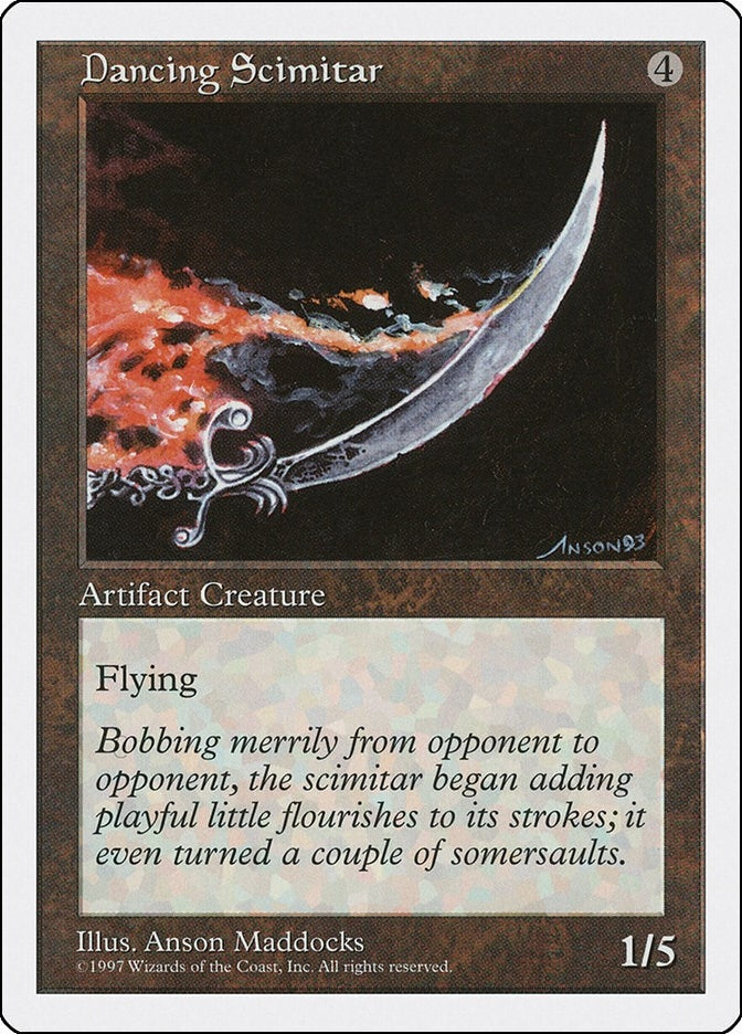 Image for Dancing Scimitar (Fifth Edition) (5ED) - Magic: The Gathering