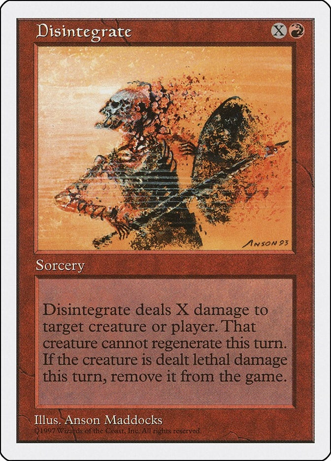 Image for Disintegrate (Fifth Edition) (5ED) - Magic: The Gathering