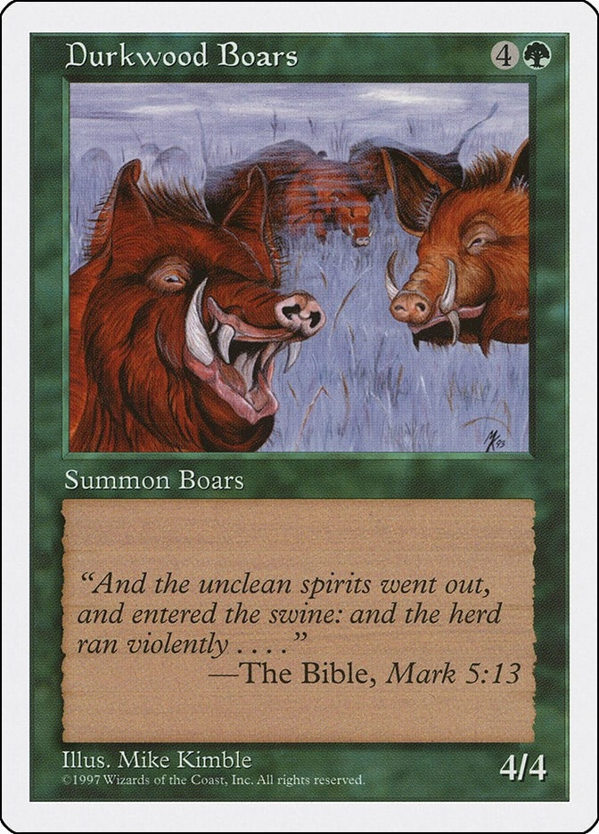 Image for Durkwood Boars (Fifth Edition) (5ED) - Magic: The Gathering