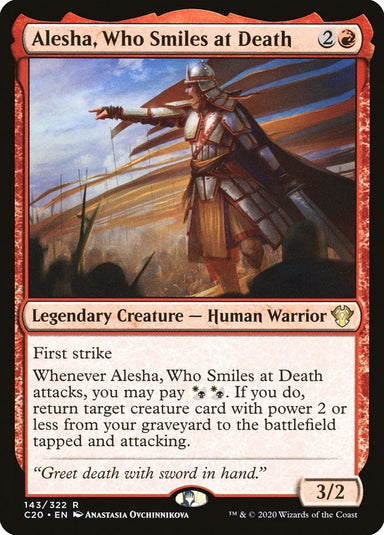 Image for Alesha, Who Smiles at Death (143) (Commander 2020) (C20) - Magic: The Gathering