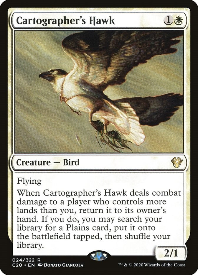 Image for Cartographer's Hawk (24) (Commander 2020) (C20) - Magic: The Gathering