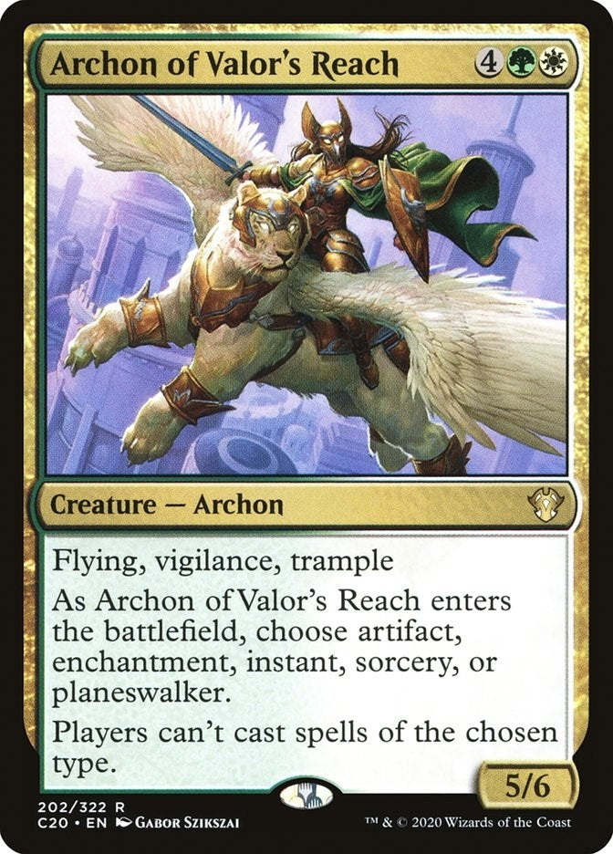 Image for Archon of Valor's Reach (202) (Commander 2020) (C20) - Magic: The Gathering