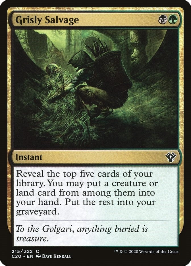 Image for Grisly Salvage (215) (Commander 2020) (C20) - Magic: The Gathering
