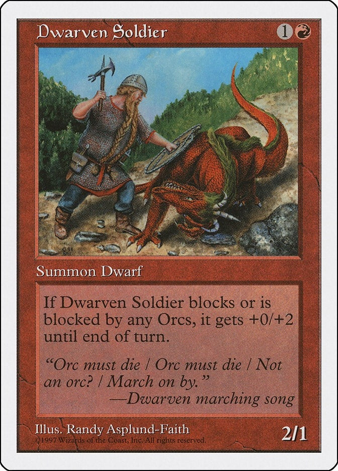 Image for Dwarven Soldier (Fifth Edition) (5ED) - Magic: The Gathering