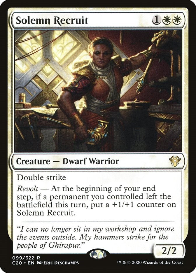 Image for Solemn Recruit (99) (Commander 2020) (C20) - Magic: The Gathering