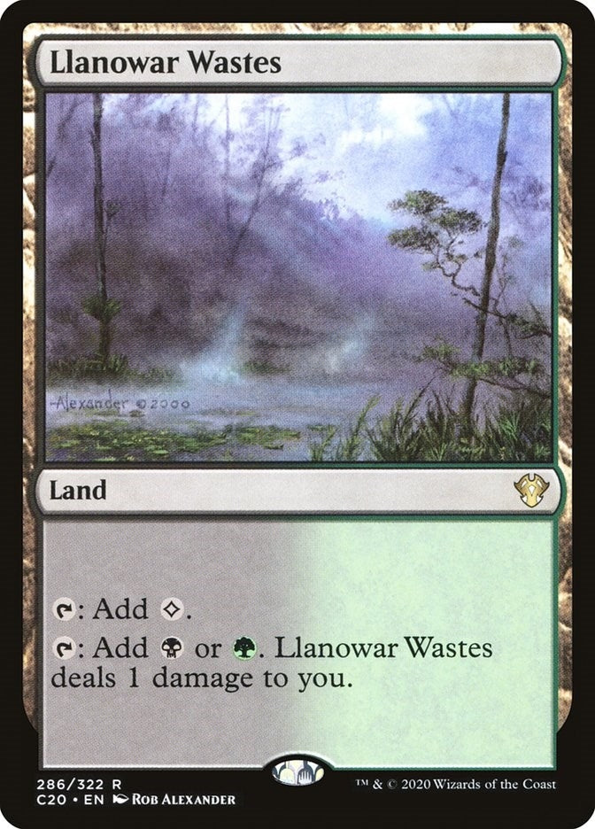 Image for Llanowar Wastes (286) (Commander 2020) (C20) - Magic: The Gathering