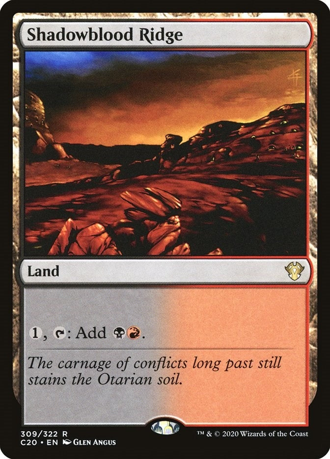 Image for Shadowblood Ridge (309) (Commander 2020) (C20) - Magic: The Gathering