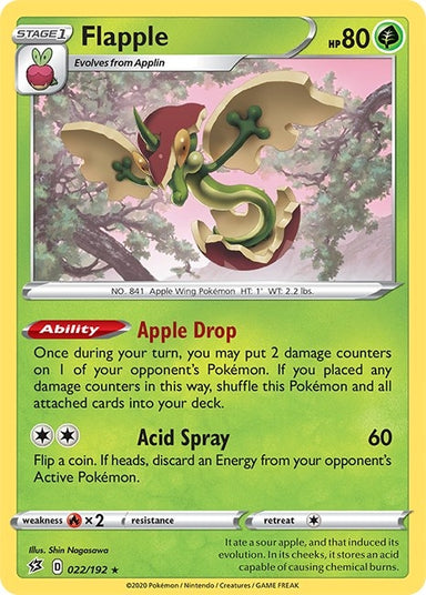 Image for Flapple (022/192) (SWSH02: Rebel Clash) - Pokemon