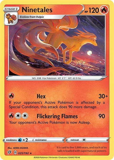 Image for Ninetales (025/192) (SWSH02: Rebel Clash) - Pokemon