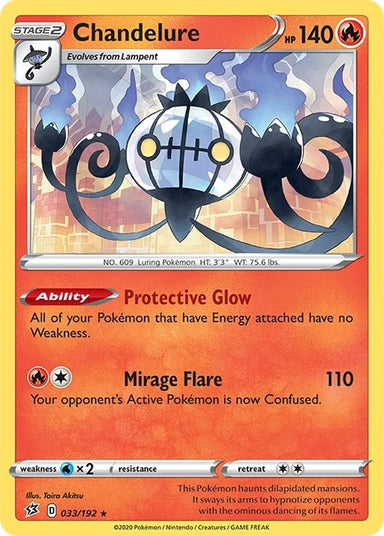 Image for Chandelure (033/192) (SWSH02: Rebel Clash) - Pokemon