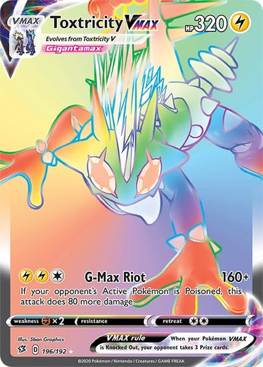 Image for Toxtricity VMAX (Secret) (196/192) (SWSH02: Rebel Clash) - Pokemon