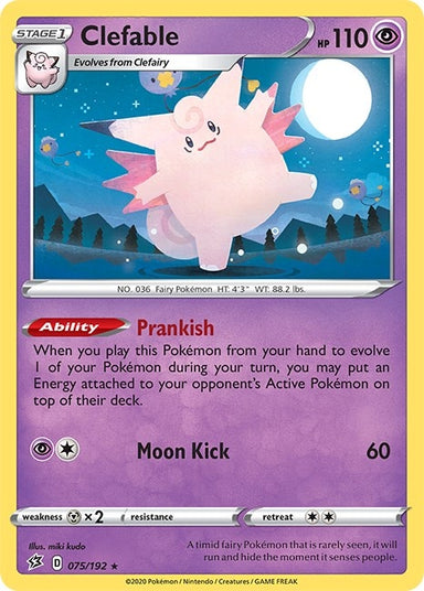 Image for Clefable (075/192) (SWSH02: Rebel Clash) - Pokemon
