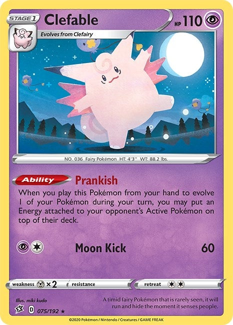 Image for Clefable (075/192) (SWSH02: Rebel Clash) - Pokemon