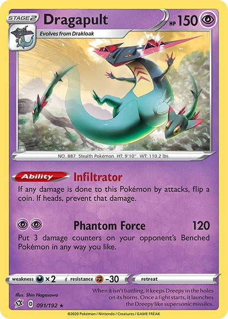 Image for Dragapult (091/192) (SWSH02: Rebel Clash) - Pokemon