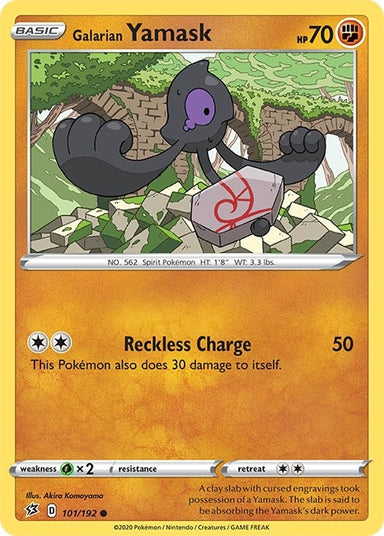 Image for Galarian Yamask (101/192) (SWSH02: Rebel Clash) - Pokemon
